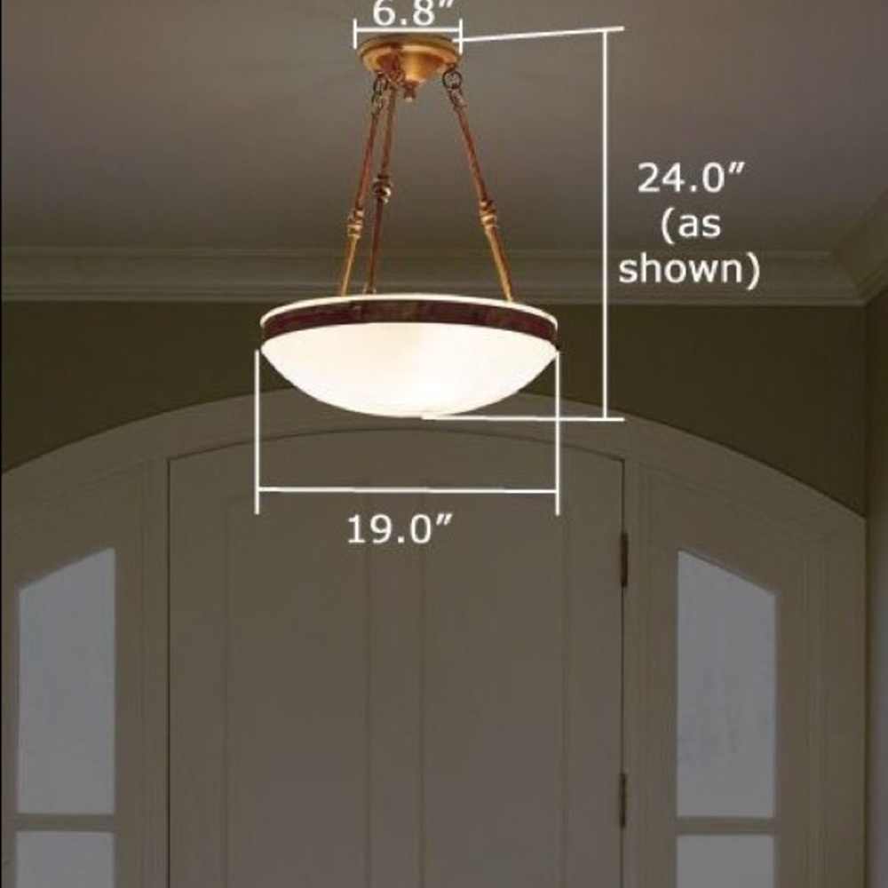 ALABASTER PENDANT LIGHT ~Tuscany With Band™️ from Brass Lighting Gallery